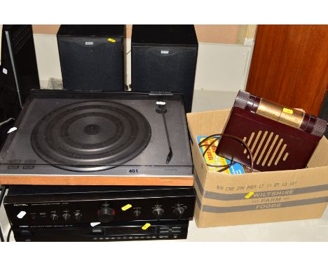 A BANG AND OLUFSEN BEOGRAM 1700 WITH MMC205 CARTRIDGE, a Rotel RA-931 Amplifier, a Yamaha CDX493 CD player, a pair of B &amp;