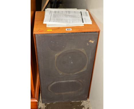 A PAIR OF KEF CADENZA VINTAGE SPEAKER CABINETS, in Teak cases (bass drivers require attention to foam surrounds)