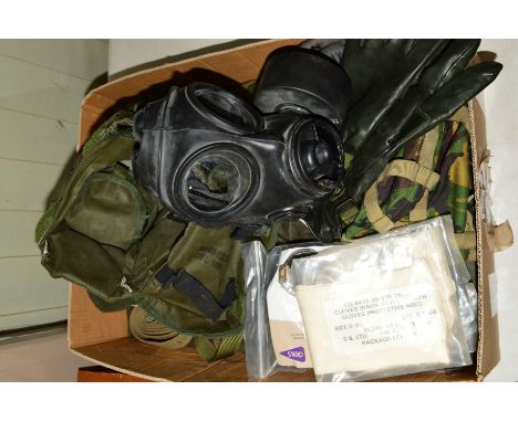 A VEHICLE COVER (ARMY) FOR CVRT SPARTAN, great condition, S10 respirator/gas mask 1986 NATO issue, in carrying pouch, individ