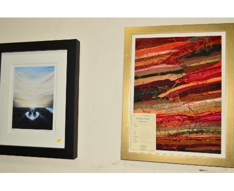 JENNY MATTHEWS 'DEEP EMOTION', a mixed media artwork with valuation certificate from Waterhouse Gallery, framed, approximate 