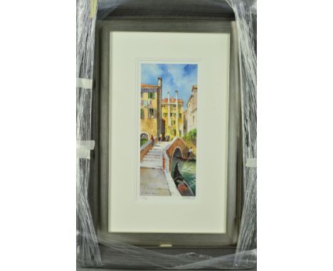 J.B.HASTE 'SAN BARNABA', a limited edition print of a Venetian scene 353/500, signed in pencil, with certificate, mounted, fr