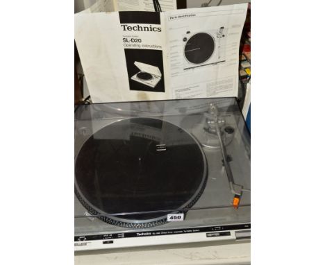 A TECHNICS SL-D20 DIRECT DRIVE TURNTABLE, a vintage Alba Amplifier and a pair of Leak 2020 speakers (Turntable PAT pass, amp 
