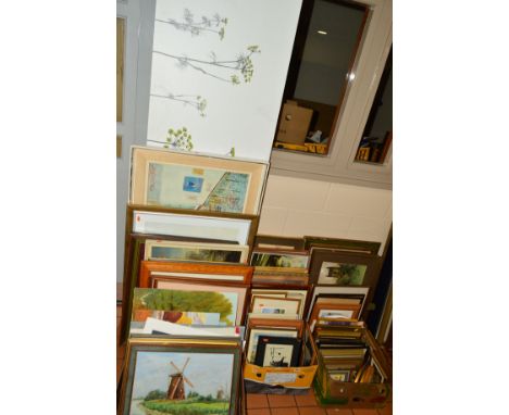 A LARGE QUANTITY OF PICTURES AND PRINTS, etc, to include oils, watercolours, Limited Edition prints, engravings and etchings,