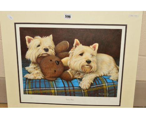 AFTER NIGEL HEMMING 'TEDDY BOYS' a limited edition print 90/495, signed in pencil with certificate, unframed 44cm x 36cm