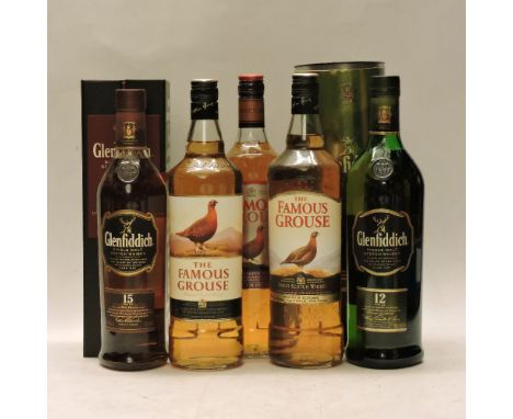 Assorted Whisky to include: Glenfiddich, The Solera Vat, Single Malt Scotch Whisky, Aged 15 Years, one bottle (in presentatio