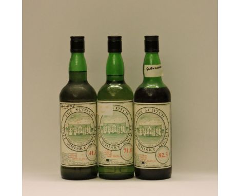 Assorted The Scotch Malt Whisky Society to include one bottle each: Society Cask No 82.3, Distilled March 1978, Bottled Febru