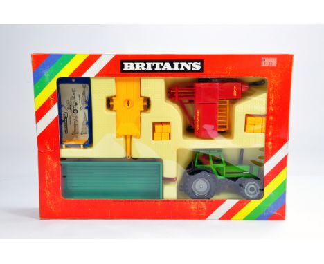 Britains Farm 1/32 No. 9589 Deutz DX110 Tractor and Implement Set. M in E Box.