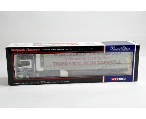 Corgi Commercial 1/50 Diecast Truck No. CC12213 Scania 4 Series Curtainside. Westfield Transport. M in Box.