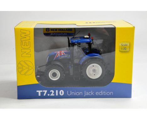 Universal Hobbies 1/32 New Holland T7.210 Union Jack Tractor. M in Box.