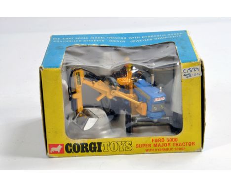 Corgi No. 74 Ford 5000 Super Major Tractor with Hydraulic Scoop. NM in G Box.