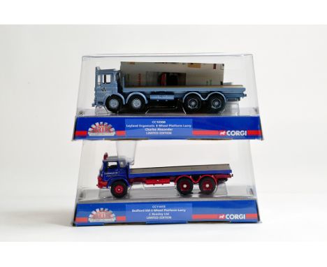 Corgi 1/50 Diecast Truck No. CC10308 Leyland 8 Wheeler (Charles Alexander) plus No. CC11415 Bedford 6 Wheeler (J Beasley). M 