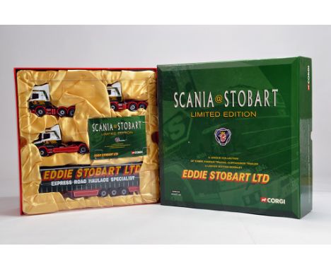 Corgi 1/50 No. 99155 Eddie Stobart Scania at Stobart Set. M in Box.