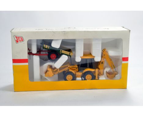 Joal 1/35 Commemorative JCB Set comprising 4CX Sitemaster and Vintage Trailer. M in Box.