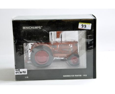 Minichamps 1/18 High Detail Hanomag R28 Tractor Orange. M in Box.