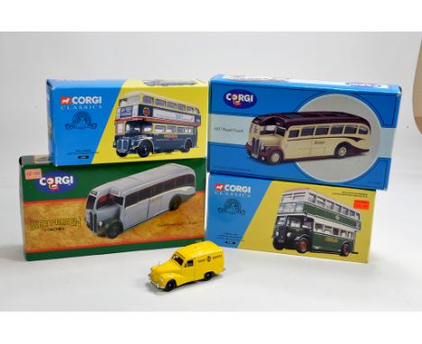 Corgi Trio of Bus Diecast Models including Various Issues. M in Boxes. (5)
