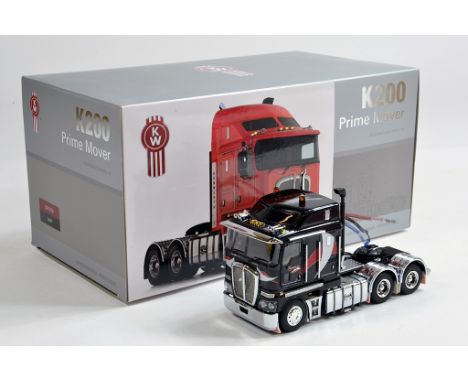 Drake 1/50 Exclusive Diecast Truck Collectables Comprising Kenworth K200 Prime Mover. Black. NM to M in Box.