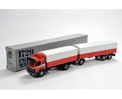 Conrad 1/50 Mercedes Benz 1729 Artic Truck &amp; Trailer Set. NM to M in Box.