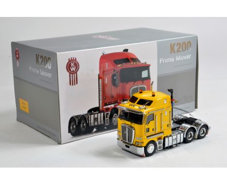 Drake 1/50 Exclusive Diecast Truck Collectables Comprising Kenworth K200 Prime Mover. Yellow NM to M in Box.