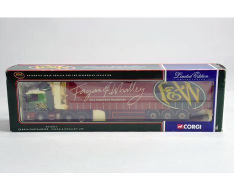 Corgi Commercial 1/50 Diecast Truck No. CC12211 Scania Curtainside. Fagan and Whalley Ltd. M in Box.