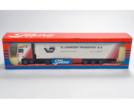 Tekno 1/50 Dutch Truck DAF 95 Spacecab with Fridge Trailer. Van Dongen. M in Box.