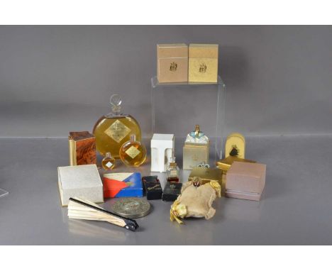 A collection of vintage boxed perfume bottles, various makers including Jean Patou, Nina Ricci, Prince Matchabelli, Houbigant