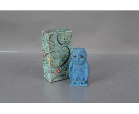 Boujois Art Deco bakelite owl perfume case, containing "Evening In Paris" perfume bottle, owl 9cm high.