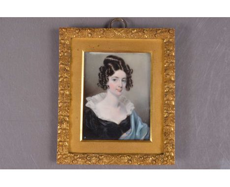 John Cox Dillman Engleheart (1784–1862) (Attributed) "Portrait of a Lady" inscribed in pencil to the back "J D Englehart Pinx