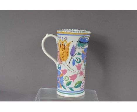 An early Poole pottery '120' shape floral pattern jug,  faint impressed 'Poole England' mark with incised '120' and undeglaze