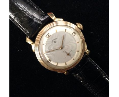 Elgin National Watch Co - a  LORD ELGIN 14k gold filled case gentleman's wristwatch, No S363237, target silvered dial, quarte