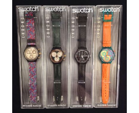Swatch Watches -  a Chrono Collection wrist watch Sound SCl 102, others;  Award SCB 108;  Rollerball SCB 107;  Wall Street SC