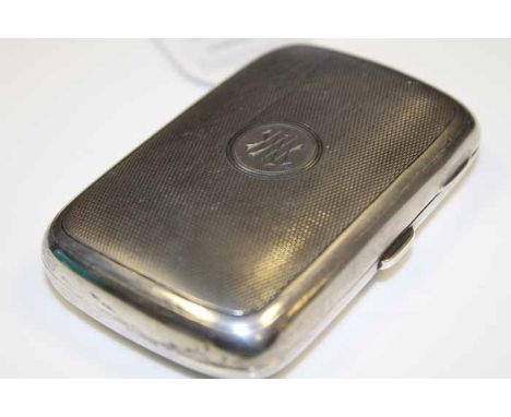 SILVER CIGARETTE CASE
Birmingham marks, machine work body , 9cm long