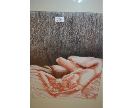 L. McCulloch, red chalk drawing, nude study, and a watercolour, view of Split, ' The Iron Gate '