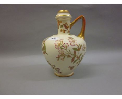 Royal Worcester Aesthetic movement ewer bearing initials J.H., circa 1888 to base CONDITION REPORT Some loss of gilt and pain