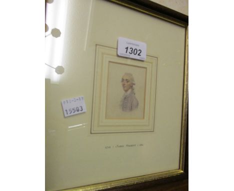 John Smart, miniature head and shoulder watercolour portrait of James Hare (celebrity and politician) with provenance verso, 