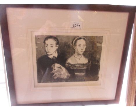Tony Hull, signed Limited Edition etching, No. of 26, ' Pooch ', 6.25ins x 8.5ins