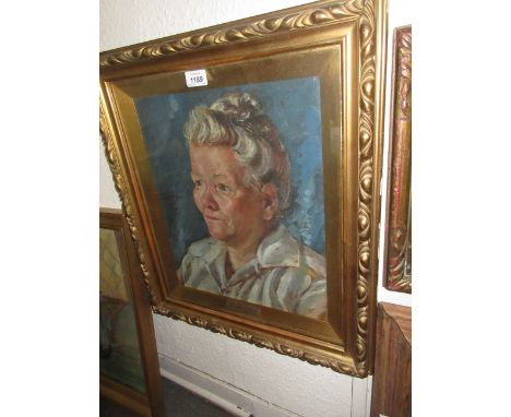 Oil on board, head and shoulder portrait of a Scandinavian lady, attributed on frame plaque ' P. Monsted ', 16ins x 13ins