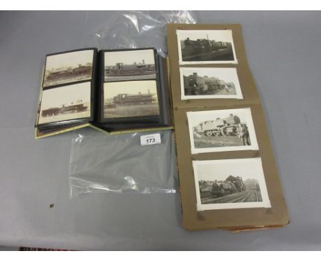 Two small albums, early railway steam engine related photographs