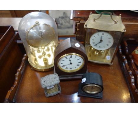 A 19TH CENTURY MAHOGANY CASED MANTEL CLOCK and similar clocks