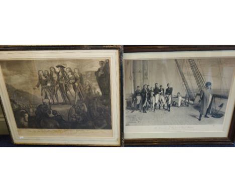 JAMES PARKER AFTER JAMES NORTHCOTE: 'The Landing of William Prince Orange in Torbay on November 5th 1688' pub 1814 by John Ha