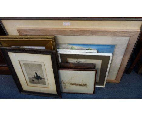 A COLLECTION OF PICTURES AND PRINTS, including a signed Peter Scott print