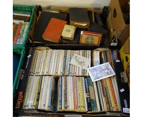 Two boxes of books to include: vintage paperback Agatha Christie books, various publishers; Fontana, Pan, Penguin etc, antiqu