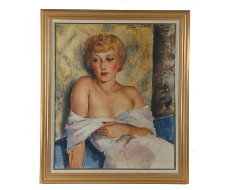 Harry Bloomfield (British, 1883-1940) Portrait of a Reclining Lady signed (top right), oil on canvas 63 x 52cm (25in x 20.5in