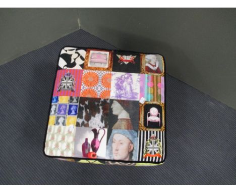 A 20th Century faux pouffe in velvet  