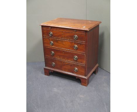 Two mahogany commode chests, partly converted  