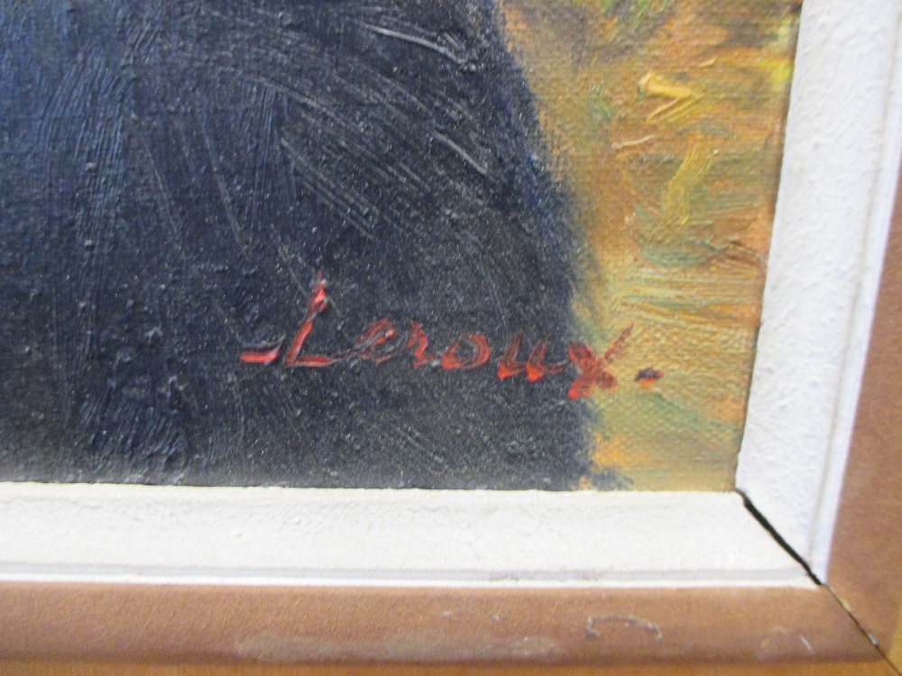 ** Leroux Portrait of a girl oil on board in Cheffins Fine Art