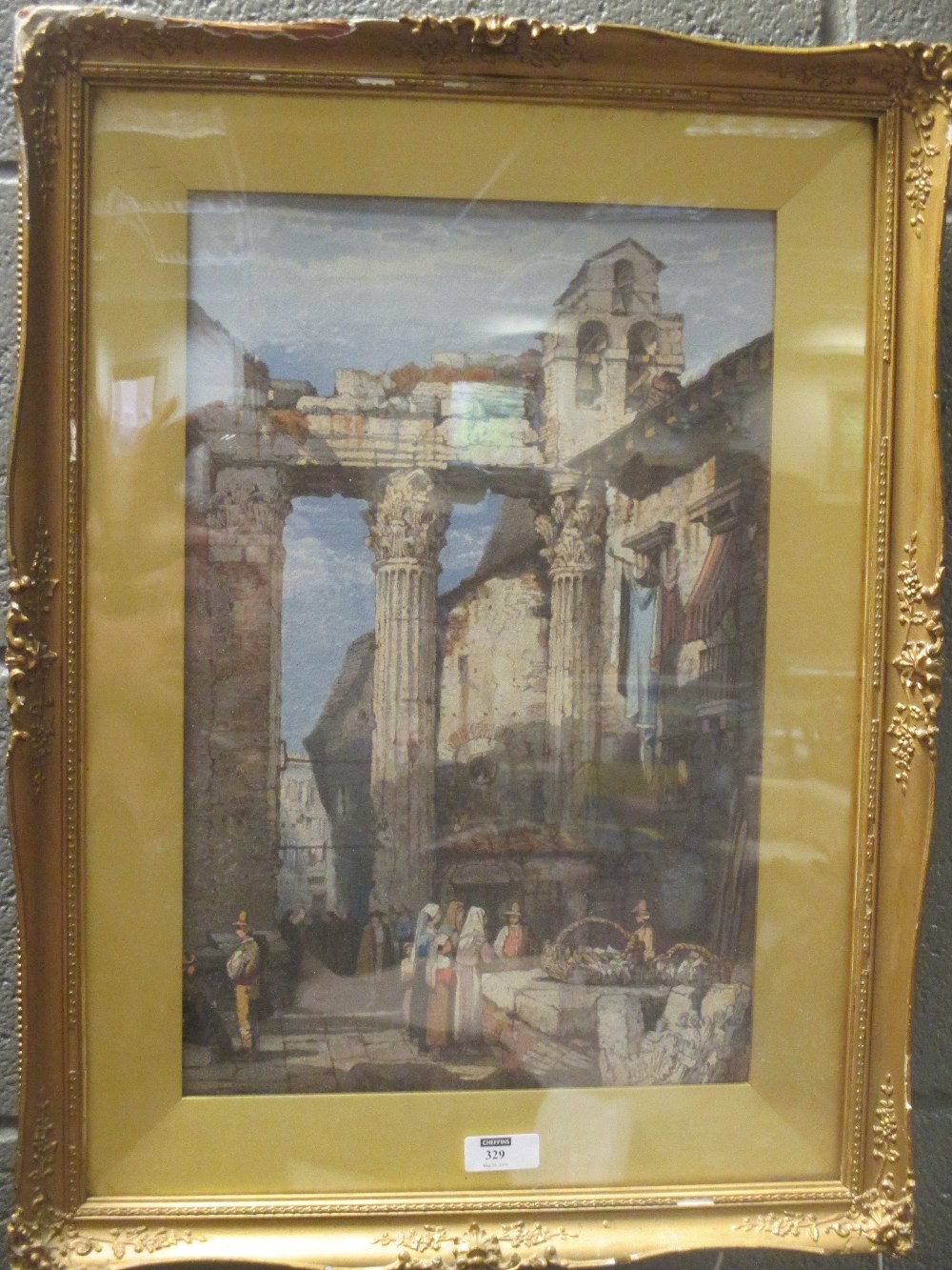 After Samuel Prout Roman Ruins Fish Market Rome 41 X 27cm In Cheffins Fine Art