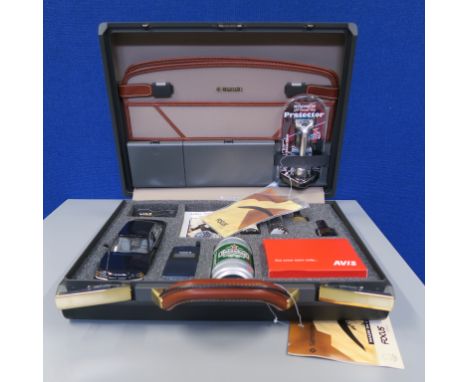 For Your Eyes Only James Bond Samsonite complete briefcase including Ericsson mobile phone, Avis boxed bottle opener, BMW 750