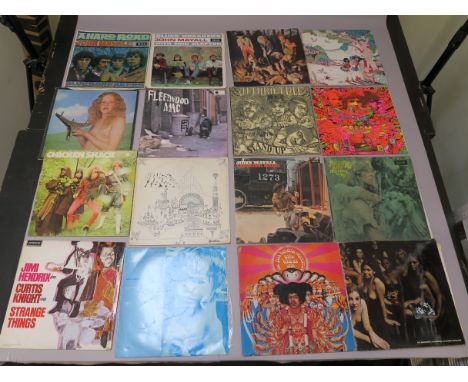 16 Rock / Blues LP vinyl records including the Jimi Hendrix Experience Axis: Bold as Love gatefold on Track 612 003, Electric