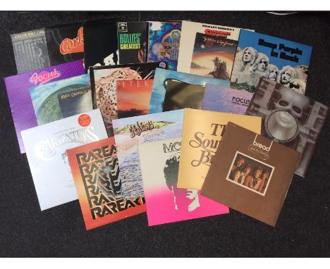 Collection of vinyl LP records including Deep Purple In Rock (SHVL 777 Harvest) very good condition w/ inner, Bad Company (IL