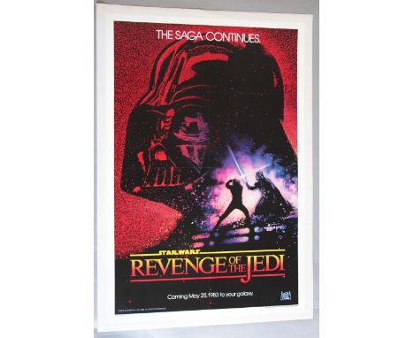 Star Wars Revenge of the Jedi dated teaser US one sheet film poster with the text ''Coming May 25, 1983 to your galaxy.'' ben